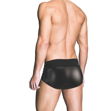 Prowler Red Wetlook Backless Brief with Prowler Paw Log